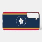 Samsung Galaxy S22 Plus Hoesje Vlag van Mississipp (Achterkant horizontaal)