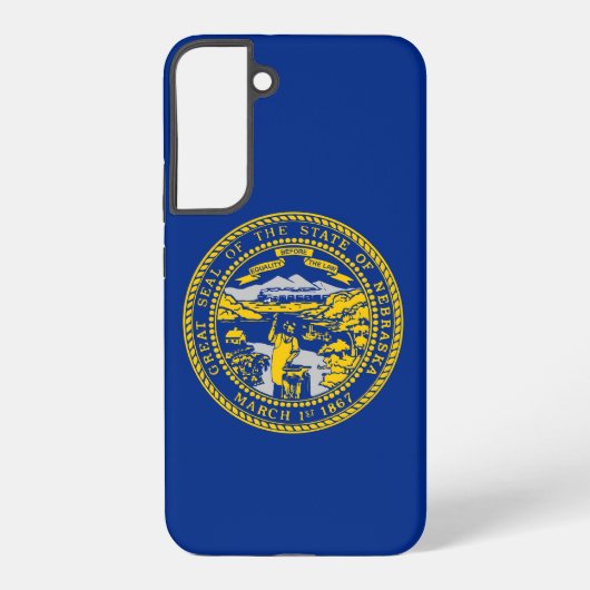 Samsung Galaxy S22 Plus Hoesje Vlag van Nebraska (Achterkant)