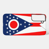 Samsung Galaxy S22 Plus Hoesje Vlag van Ohio (Achterkant horizontaal)