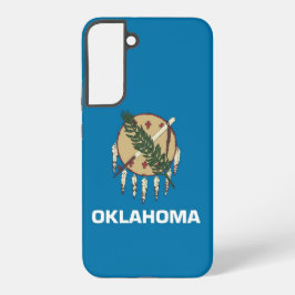 Samsung Galaxy S22 Plus Hoesje Vlag van Oklahoma
