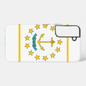 Samsung Galaxy S22 Plus Hoesje Vlag van Rhode Isla (Achterkant horizontaal)