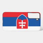 Samsung Galaxy S22 Plus Hoesje Vlag van Slowakije (Achterkant horizontaal)