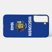 Samsung Galaxy S22 Plus Hoesje Vlag van Wisconsin (Achterkant horizontaal)