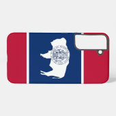 Samsung Galaxy S22 Plus Hoesje Vlag van Wyoming (Achterkant horizontaal)