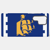 Samsung Galaxy S22 Ultra Case, Quebec City flag Hoesje (Achterkant horizontaal)