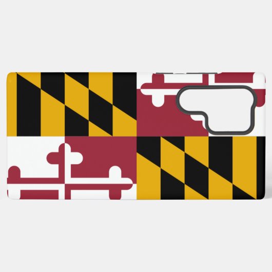 Samsung Galaxy S22 Ultra Case Vlag van Maryland Samsung Galaxy Hoesje (Achterkant horizontaal)