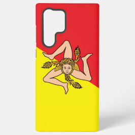 Samsung Galaxy S22 Ultra Case with Sicily flag Hoesje
