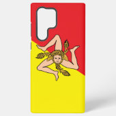 Samsung Galaxy S22 Ultra Case with Sicily flag Samsung Galaxy Hoesje (Achterkant)