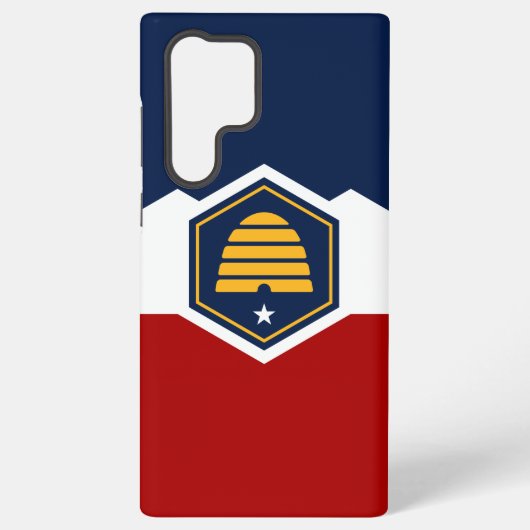 Samsung Galaxy S22 Ultra Case with Utah flag Hoesje (Achterkant)