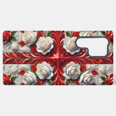 Samsung Galaxy S22 Ultra Hoesje Engelse Rozen (Achterkant horizontaal)