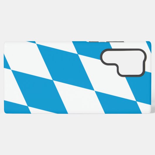 Samsung Galaxy S22 Ultra Hoesje met Beierse vlag (Achterkant horizontaal)