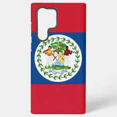 Samsung Galaxy S22 Ultra Hoesje met Belize-vlag (Achterkant)