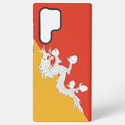 Samsung Galaxy S22 Ultra Hoesje met Bhutan vlag (Achterkant)