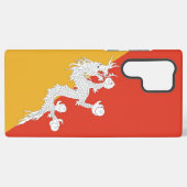 Samsung Galaxy S22 Ultra Hoesje met Bhutan vlag (Achterkant horizontaal)