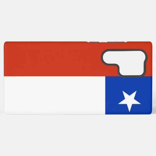 Samsung Galaxy S22 Ultra Hoesje met Chileense vlag (Achterkant horizontaal)