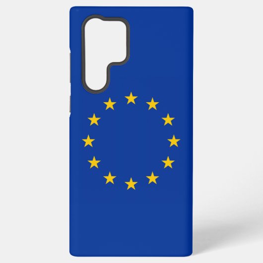 Samsung Galaxy S22 Ultra Hoesje met Europa vlag (Achterkant)