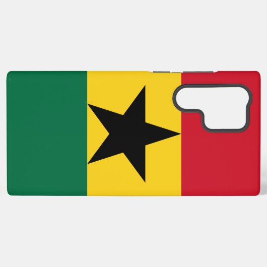 Samsung Galaxy S22 Ultra Hoesje met Ghanese vlag (Achterkant horizontaal)