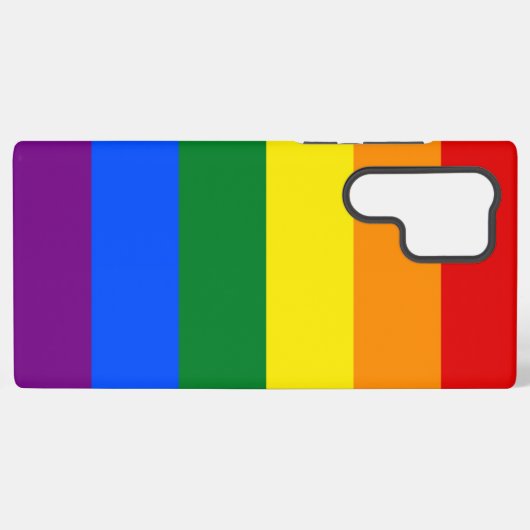 Samsung Galaxy S22 Ultra Hoesje met LGBT-vlag (Achterkant horizontaal)