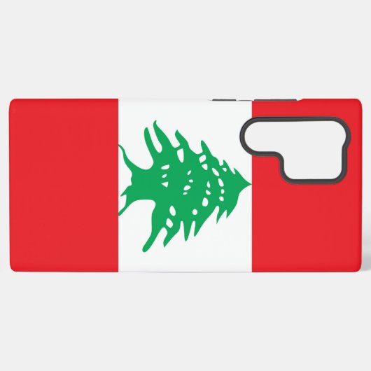 Samsung Galaxy S22 Ultra Hoesje met Libanonvlag (Achterkant horizontaal)