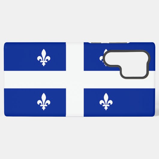 Samsung Galaxy S22 Ultra Hoesje met Quebec vlag (Achterkant horizontaal)