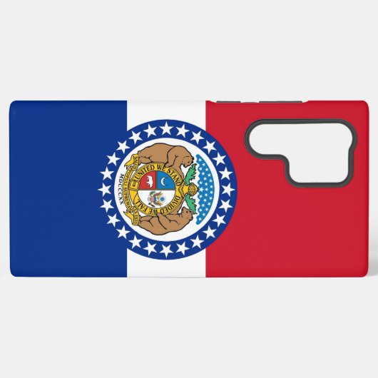 Samsung Galaxy S22 Ultra Hoesje Missouri vlag (Achterkant horizontaal)