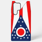 Samsung Galaxy S22 Ultra Hoesje Ohio vlag (Achterkant)