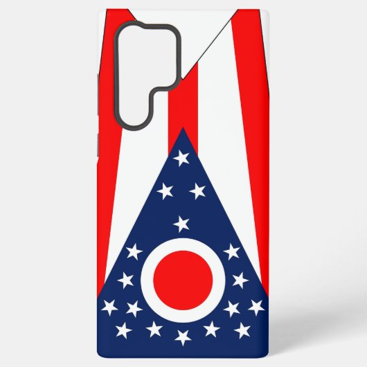 Samsung Galaxy S22 Ultra Hoesje Ohio vlag (Achterkant)