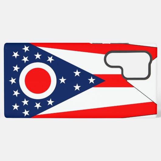 Samsung Galaxy S22 Ultra Hoesje Ohio vlag (Achterkant horizontaal)