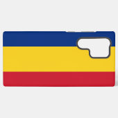 Samsung Galaxy S22 Ultra Hoesje Roemenië vlag (Achterkant horizontaal)