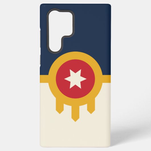 Samsung Galaxy S22 Ultra Hoesje Tulsa Stadsvlag (Achterkant)