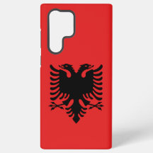 Samsung Galaxy S22 Ultra Hoesje Vlag van Albanië