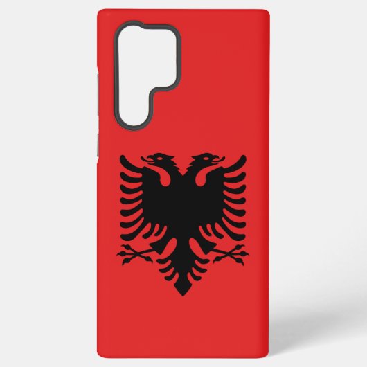 Samsung Galaxy S22 Ultra Hoesje Vlag van Albanië (Achterkant)