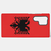 Samsung Galaxy S22 Ultra Hoesje Vlag van Albanië (Achterkant horizontaal)