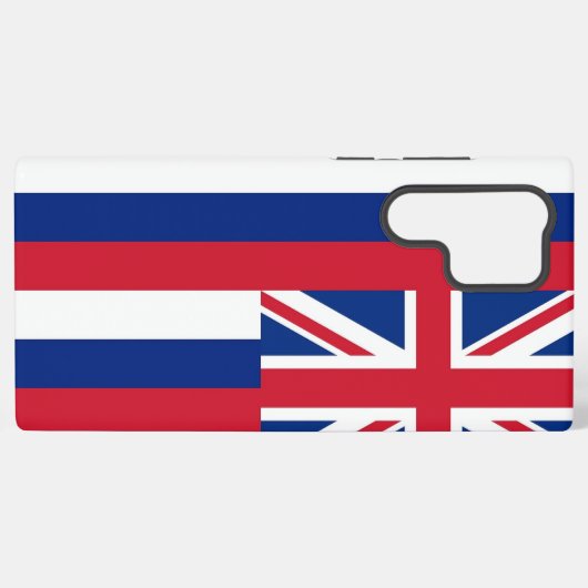 Samsung Galaxy S22 Ultra Hoesje Vlag van Hawaï (Achterkant horizontaal)