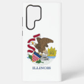 Samsung Galaxy S22 Ultra Hoesje Vlag van Illinois (Achterkant)