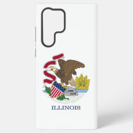 Samsung Galaxy S22 Ultra Hoesje Vlag van Illinois