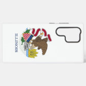 Samsung Galaxy S22 Ultra Hoesje Vlag van Illinois (Achterkant horizontaal)