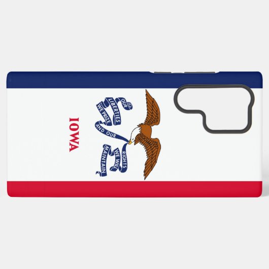 Samsung Galaxy S22 Ultra Hoesje Vlag van Iowa (Achterkant horizontaal)