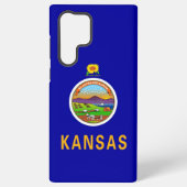 Samsung Galaxy S22 Ultra Hoesje Vlag van Kansas (Achterkant)