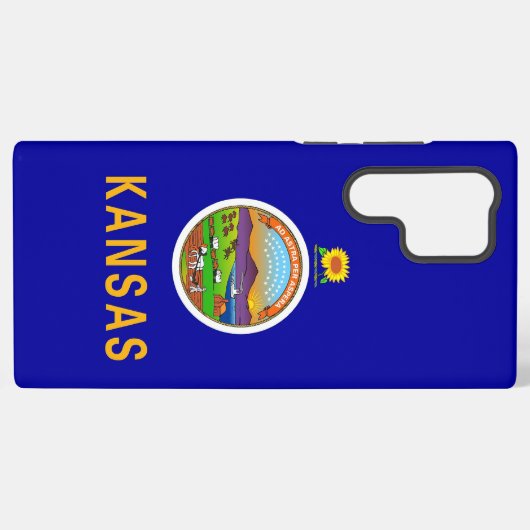 Samsung Galaxy S22 Ultra Hoesje Vlag van Kansas (Achterkant horizontaal)