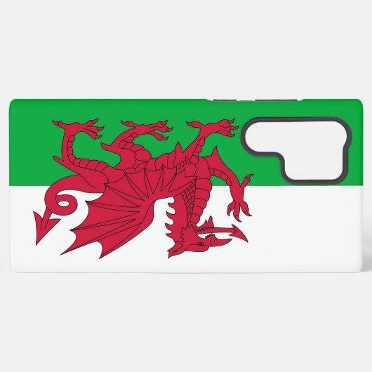 Samsung Galaxy S22 Ultra Hoesje Wales vlag (Achterkant horizontaal)