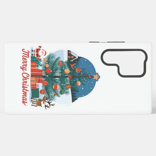 Samsung Galaxy S22 Ultra vrolijke kerst Hoesjes Samsung Galaxy Hoesje (Achterkant horizontaal)