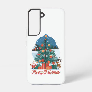 Samsung Galaxy S22 Vrolijk Kerstfeest Hoesjes Hoesje