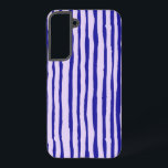 Samsung Galaxy telefoonhoesje blauwe strepen Samsung Galaxy Hoesje<br><div class="desc">Samsung Galaxy telefoonhoes met blauwe en paarse strepen</div>