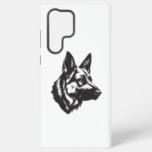 Samsung Hoesje met Gezicht van Duitse Herdershond