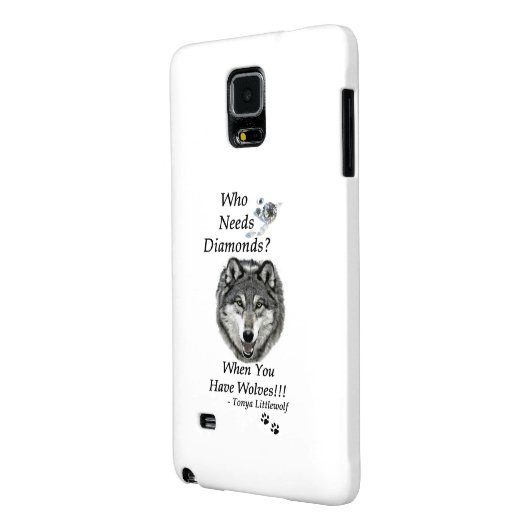 Samsung Note 4 Case - Wolf Mountain Sanctuary (Achterkant Links)