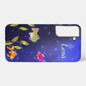 Samsung S22* Hoesje Deep Blue met vis Samsung Galaxy Hoesje (Achterkant horizontaal)