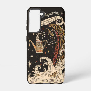Samsung Telefoonhoesje Aquarius Celestial Zodiac Galaxy Hoesje