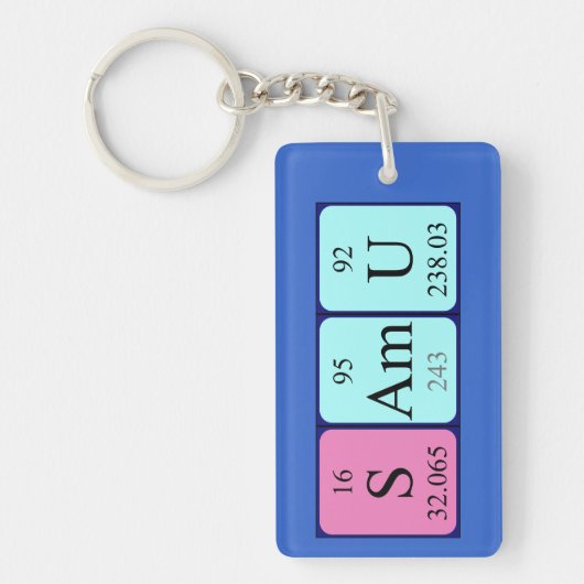 Samu periodieke lijstnaam - het sleutelwoord sleutelhanger (Voorkant)