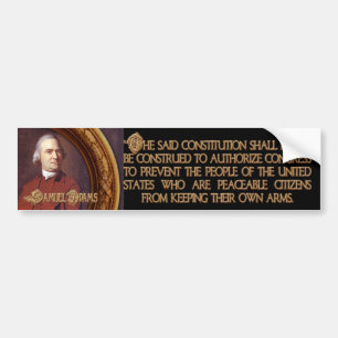 Samuel Adams Burgers en Wapens Bumpersticker
